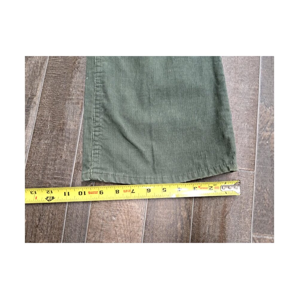 STYLISH LEVI'S GREEN CORDUROY FLARED JEANS 32X32 WIDE LEG HIPSTER JEANS - Picture 7 of 7